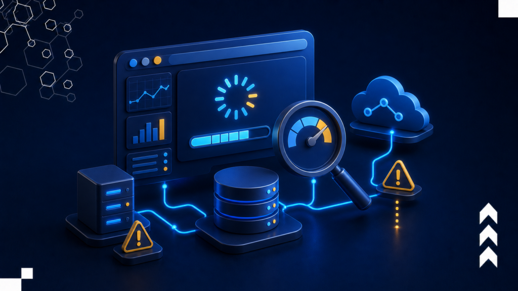 Diagnóstico de lentidão em sistema conectado a banco de dados, servidor e integrações